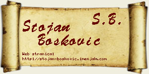Stojan Bošković vizit kartica